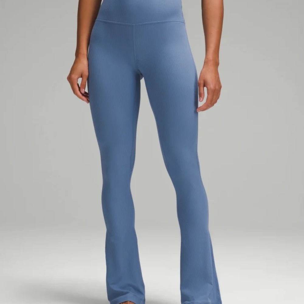 Lululemon Align Hr Ribbed Mini Flare Oasis Blue - Size 8
